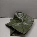 Louis Donn UNSTUFFED Pouf Ottoman, Square 17.7" Faux Leather Floor Footrest Cushion, Waterproof Poofy Ottoman Cover for Storage Living Room Decoration Bedroom Office Chair(ONLY Cover NO Filler) (Seaweed Green)