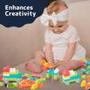 2 x PREXTEX Soft Building Blocks for Toddlers 18 Months and up- 62-Piece Rounded Multicolored Bricks - Educational Toy - Vehicle Friends Edition for Interactive Family Fun and Creative Play