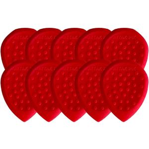 Acoustik Attak STEALTH III Guitar Picks  Jazz 3 Style with No-Slip Grip  Ideal for Multi-Scale Guitars, Electric & Acoustic (10 Pack, Crimson)