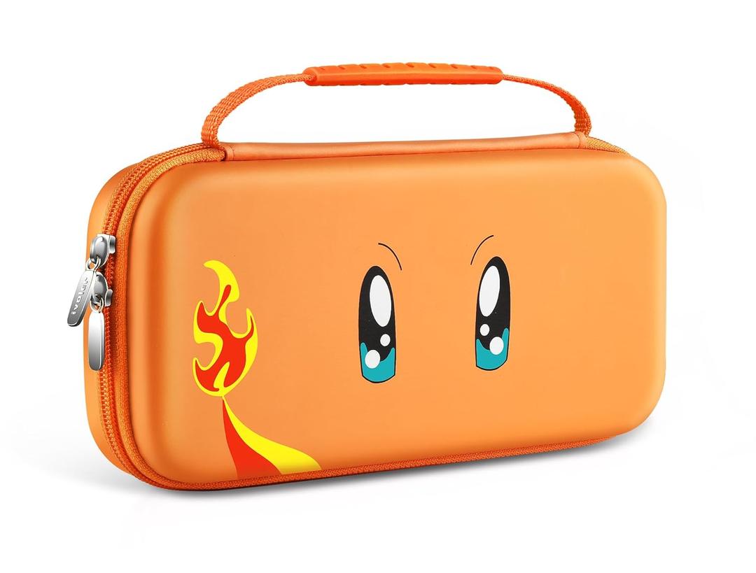 ivoler Carrying Case for Nintendo Switch 2 Model(2025), Portable Hard Shell Pouch Carrying Travel Game Bag for Nintendo Switch 2 Accessories Holds 12 Game Cartridge (Orange)