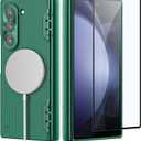 Nillkin for Galaxy Z Fold 6 Magnetic Case with Hinge Protection, Built-in Screen Protector, Compatible with Magsafe, Slim Fit Protective Phone Case for Samsung Galaxy Z Fold 6, Green