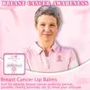 30 Pack Breast Cancer Awareness Lip Balms Bulk Small Pink Ribbon Thank You Lip Balms Gifts Set Breast Cancer Awareness Bulk Items Moisturizing Care Survivors Gifts for Women Men Survivors