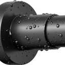 YNL Black Shower Curtain Rod 32-64 Inch(2.7-5.33ft), Non-Slip, Never Rust, Stainless Steel No Drill Spring Tension Shower Rod, Adjustable Curtain Rod for Small Window Doorway Closet