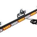 ASPL 36" 32LED Traffic Advisor Light Bar Warning Emergency Strobe Light Bar Directional Flashing Emergency Caution Lighting Led Safety Lights with 16 ft Straight Cord (Amber/White)