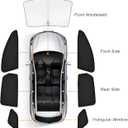 KUST Car Window Shades for Tesla Model 3 2018-2025 2026 Windshield Sun Shade Side Window Cover UV Block Privacy Protection Accessories for Camping Blackout Rear Back Full Set 7PCS