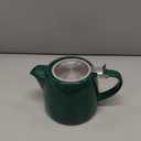 ORNA Ceramic Teapot with Tea Infuser – Small Tea Pot for Loose Leaf Tea – 550ml / 18.6 Oz Porcelain Non-Stove Teapot for 2 Cups with Tea Strainer (Green)