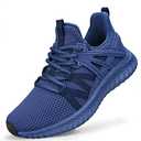 Abboos Non Slip Walking Shoes for Women Slip on Sneakers Womens Casual Lightweight Fashion Tennis Shoes Blue Size 8