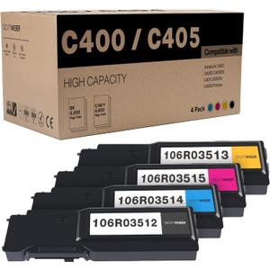 Do it Wiser VersaLink C400/C405 Toner Bundle High Capacity 106R03512 106R03513 106R03514 106R03515 4-Color Set Replacement for Xerox VersaLink C400 C405 C400D C400DN C405DN C405N Printer