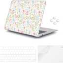 iLeadon Compatible for MacBook Air 13.6 Case 2025 2024-2022 Release M3 M2 Model A3240 A3113 A2681, Plastic Hard Protective MacBook air 13.6 inch M4 Case (Floral Pink)