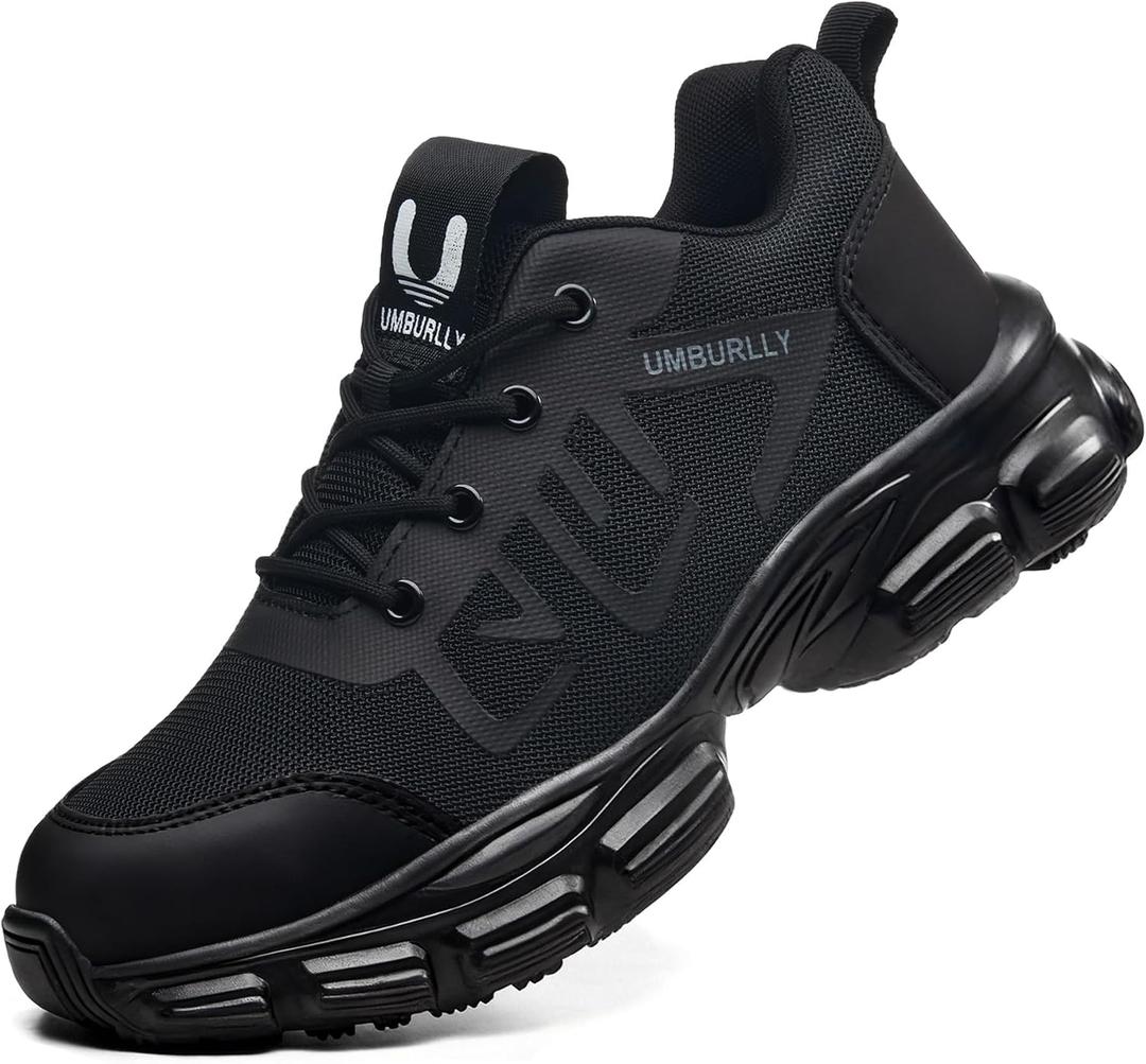 Hogent Steel Toe Shoes for Men Lightweight Comfortable Non Slip Work Shoes Women Puncture Proof Safety Sneakers for Industrial Construction & Daily Life, Size 11