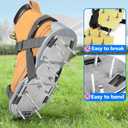 Lawn Aerator Shoes for Grass - Pre-Assembled Grass Aerator Shoes for Lawn - Soil Yard Aerator Tool for Aerating Patio Garden, Gray, Medium Size