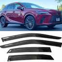 Window Visors Rain Guards Deflectors for Lexus RX350/RX350h/RX500h 2023-2026| Weather Shields | 4PC Smoke Tinted Side Vent Window Visors Wind Deflectors Sun Shade | No Drill Adhesive Tape