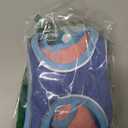 Adjustable Bunny Harness and Leash Set, Double Buckles Breathable Mesh Rabbit Vest with Reflective Strips, Escape Proof Small Pet Walking Training Gear for Rabbits, Kittens, Ferrets, Guinea Pigs (M) (Blue-Pink)