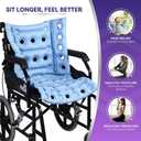 Inflatable Seat Cushion Anti-Decubitus Wheelchair Cushion, Breathable Backrest Air Cushion Bed Sore Cushions for Pressure Sores Pain Relief - Portable Travel Seat Pads for Airplane/Car/Office
