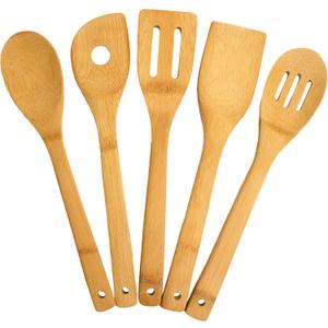 Totally Bamboo 5-Piece Cooking Utensil Set, 12" Long
