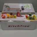 KITCHTREE Masticating Juicer Attachment for KitchenAid Stand Mixer, 4.2" Large Feed Chute Fit Whole Vegetables & Fruits, Slow Cold Press Juicing, Includes 2 * 28oz capacity cups (White+Grey)