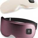 Heated Eye Mask - Cordless Eye Mask for Dry Eyes, Eye Relief, Improved Sleep, Washable Eye Heating pad for Travel and with Replaceable Shell (Purple)