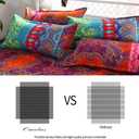 Omelas 2 Pack Bohemian Pillowcase Standard Queen Size for Hair and Skin Boho Colorful Floral Striped Pillow Shams with Evenlop Closure Super Soft Breathable 120gsm Brushed Microfiber