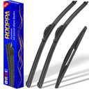 3 wipers Replacement for 2017-2021 Honda CRV CR-V, Windshield Wiper Blades Original Equipment Replacement - 26"/ 17"/ 12" (Set of 3) U/ J HOOK