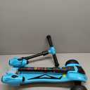3 Wheel Scooter for Kids, Toddler Scooter with Bluetooth Music Speaker Steam Sprayer LED Lights Aluminum Alloy T-Bar, Folding Kick Scooters for Boys Girls Ages 3-10
