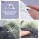Furryvalley Faux Fur Pompom 6pcs DIY Crafts Fluffy Balls for Hat Shoes Scarves with Snap Fastener Removable Knitting Hat Horse Riding Hat Silk Accessories 6 Inch Extra Large(3 Popular Mix Colors)