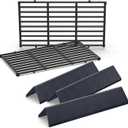 QuliMetal 7635 7637 Grill Replacements for Weber Spirit E210, Spirit 200, GS4 Spirit II 200, Spirit II E210 Series Grills with FrontMounted Control, 15.3" Flavorizer Bars & 17.5" Grates