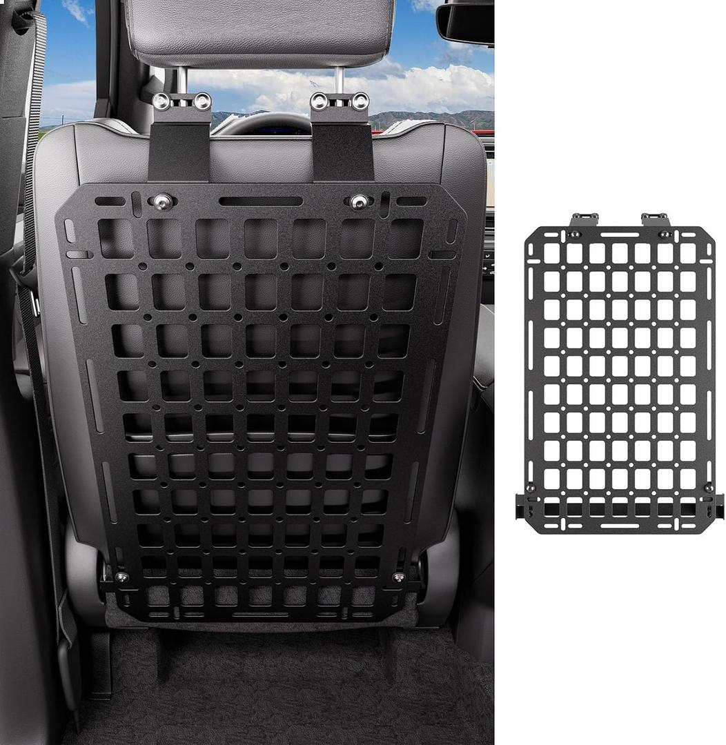 SZYANG 1PC Seat Back Molle Panel Compatible with 2019-2026 Chevy Silverado GMC Sierra 1500 Seat Back Organizers Molle Tactical Truck Organizer Replacement for 2019-2026 Chevy Silverado Accessories