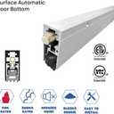 Fire Rated/Heavy Duty/Surface Automatic Door Bottom with Sponge Neoprene Rubber Extrusion in Clear Anodized Aluminum (7163CA), SMS #8 x 1-1/2'' Supplied, (36'' L x 29/32'' W x 1-29/32'' H)