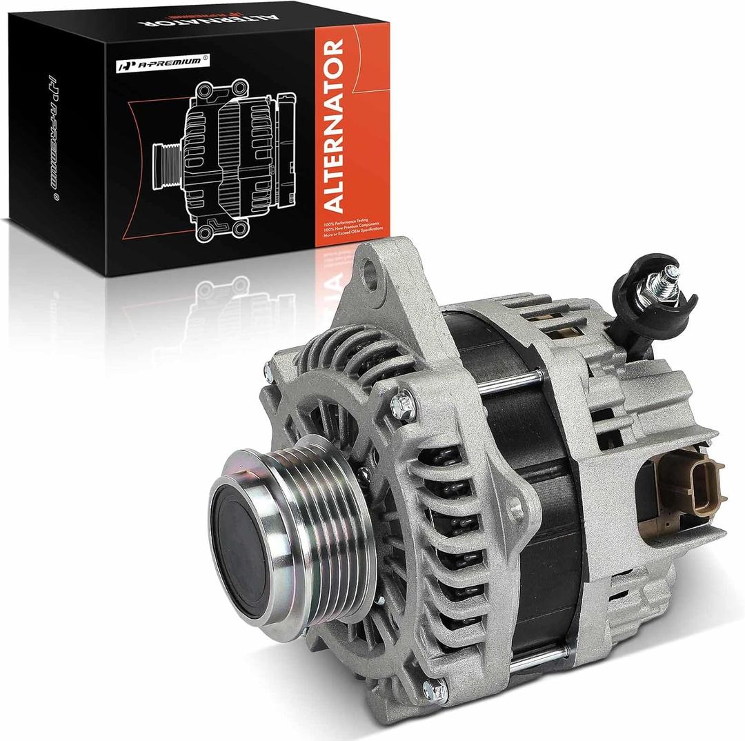 A-Premium Alternator Compatible with Ford Edge 2015-2023 V6 2.7L, 12V 175A 6-Groove Clutch Pulley Clockwise, Replace# 11925, A3TX1981
