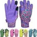 Thorn Proof&Puncture Resistant Gardening Gloves with Grip,Garden Glove for Women, Leather Yard Work Gifts (Medium, Purple)