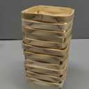 Bright Creations Berry Basket - 10-Pack, 1-Pint, 4-Inch Square, Natural Wood - Produce Boxes