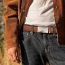CHAOREN Mens Belt Leather Ratchet Belt - Customizable Fit, Effortless Style (35mm)