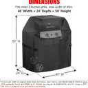 Grill Cover, 40 inch Heavy Duty BBQ Gas Grill Cover for Outdoor Grill, Waterproof, Weather Resistant, Anti-UV, Rip-Proof, Fade Resistant Barbecue Cover with Hook-and-Loop Straps for Most Grills