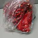 Soulchen 108 Pcs Red Christmas Tree Decorations Set Red Christmas Ornaments 36 Velvet Ribbon Bows 36 Xmas Balls 36 Artificial Berry Picks for Wreaths Garland Holiday Party Decor