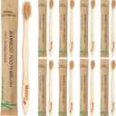 100 Pack Bamboo Toothbrushes for Adults, Biodegradable Soft Bristles Toothbrushes, Eco-Friendly Natural Reusable Wooden Toothbrush in Bulk for Camping Trips Hotel Travel