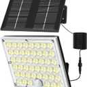 Solar Lights Outdoor Waterproof Motion Sensor Security Lights, Upgraded Convex Lens 150% Bright, 184 LED, 3 Modes, 16.4 ft Cord, Outdoor Light for Patio, Porch, Backyard, Garage (1 pc Square)