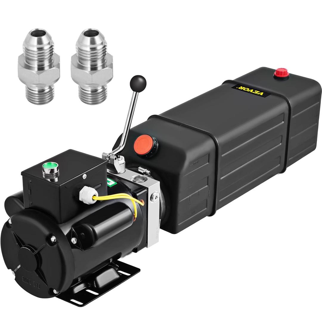 Vevor Hydraulic Pump 16 Quart, 4 Gallon Hydraulic Power Unit 220V 2HP 3450 RPM Single Phase Electric Hydraulic Car Lift Pump for Dump Trailer Car Lifting & Industrial