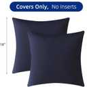 QUORGVES Navy Blue Velvet Pillow Covers 18x18 Inch Set of 2, Soft Solid Decorative Square Throw Pillow Covers, Decor Cushion Covers for Bed Sofa Couch Bedroom Living Room - Dark Blue