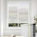 Persilux Window Shades Free-Stop Cordless Solar Roller Blinds Light Filtering Roller Shades (White, 30" W x 72" H) 5% Openness UV Protection Glare Control View Through Solar Shades for Windows Home, White