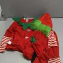 Geyoga Kids Christmas Elf Costume Outfits Include Hat Shoes and Other Accessories for Toddler Xmas Cosplay (Small, Red)