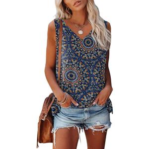 Womens Tank Tops Sleeveless Yoga Shirts Summer Tops Loose Fit Running Athletic Shirts (Blue, S)