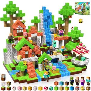 Magnetic Blocks - 164PCS Magnetic Building Blocks Cubes, Magnet Toys for Kids Age 3+, Toy Building Set for Kids, Magnets Stacking Construction Toys Birthday Gifts for Boys Girls Age 4-8, 8-12