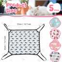 Shappy 5 Pcs Pet Hammock for Cage Hanging Pet Hammock Bed with Metal Hooks Cats Ferret Soft Bed Suitable for Guinea Pig Hamster Gerbil Kittens Cats Cage(Cute)