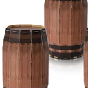 2 Pcs Western Cowboy Party Decoration Wine Barrel Decor Barriles De Madera para Decoración Cardboard Wine Barrel Whiskey for Home Bar Cowboy Wild West Party Farmhouse Decoration (15.75 x 9.84 Inches)