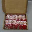 Cunno 12 Pcs Christmas Miniature Baby Dolls Plush with Clothes Xmas Dolls Toy Accessories for Little Girls and Boys Christmas Advent Calendar Easter Decorations(Red)