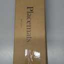 Noctiflorous Round Placemats Set of 8, 15 Inch Braided Hand Woven Table Mats, Heat Resistant Non-Slip Wipeable Thin Edge Place Mats for Kitchen Dining Indoor Outdoor Use(Red, 8)