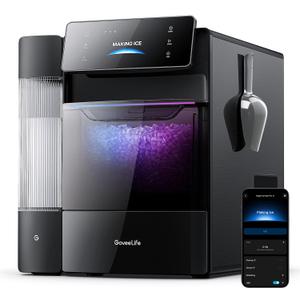 GoveeLife Smart Nugget Ice Maker Pro, 60lbs Daily, 6-Minute Ice, 40dB | Ultra-Quiet with AI NoiseGuard, App & Voice Control, Self-Clean, 3.5lbs Basket & Dual Water Tanks, for Home Kitchen, Party