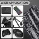 Lypumso PET Forged Carbon Fiber Vinyl Wrap, Glossy Car Vinyl Film for Automotive with Air Release Technology for Vehicle Decal DIY Interior Exterior Decoration (3D Black Forged, 1ft x 5ft)