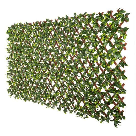 Naturae Decor Expandable PVC Trellis - Outdoor Privacy Screen - Sturdy and Flexible - Realistic Look - 36 in x 72 in - Gardenia Leaves