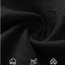 ZESICA Women's 2026 Fall Babydoll Peplum Tops V Neck Puff 3/4 Length Sleeve Shirts Dressy Casual Blouses (Black, S)